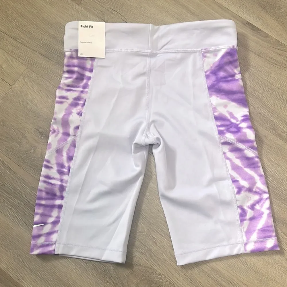 NWT Girls NIKE Dri Fit Tight Fit Training Shorts Size Large